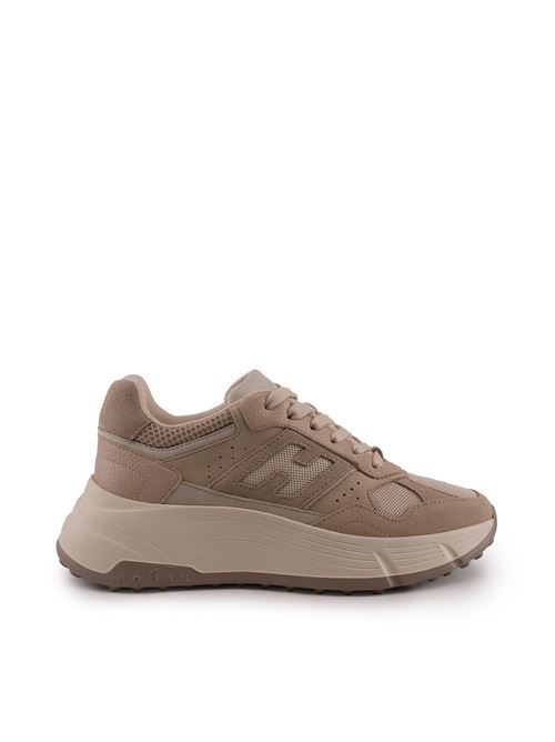 Sneakers Hi-Fi in suede e pelle Beige HOGAN | HXW6690FK70 U4E0ZBI